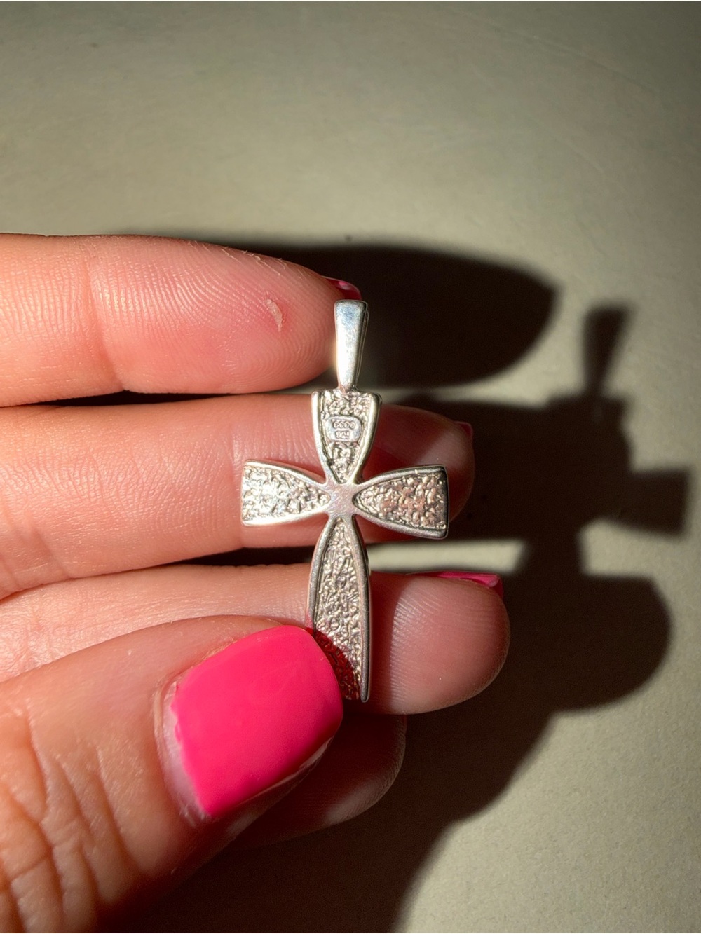 925 Sterling Silver Purple Cross Pendant β Beautiful Religious Jewelry - Picture 3 of 4